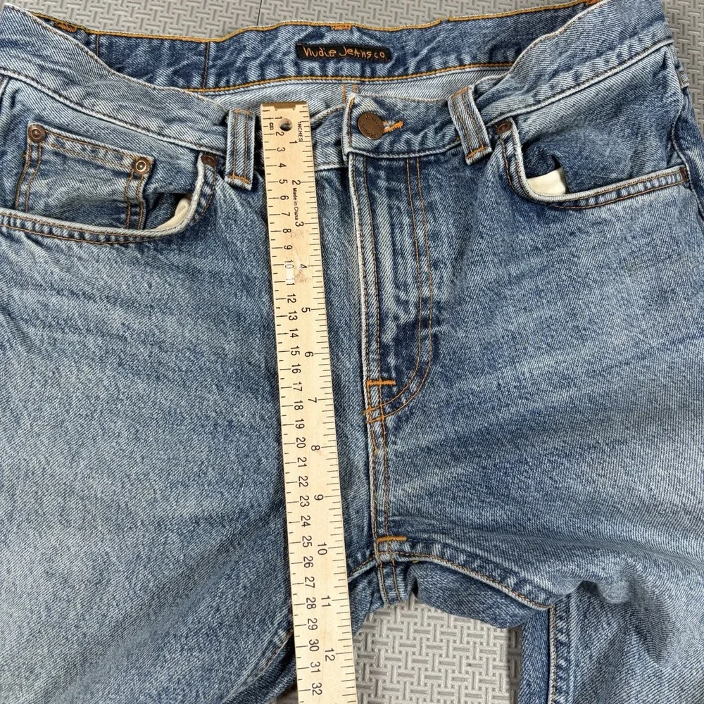 Nudie Gritty Jackson Jeans Mens Sz 31x28 Fit 33x28 Blue Slim Straight Denim